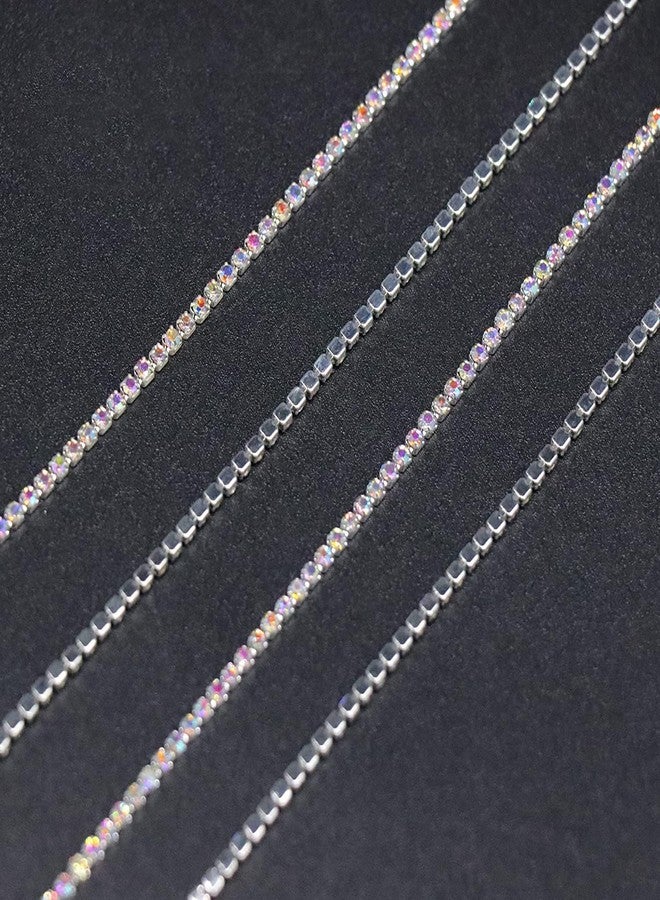 Jerler 10 Yards Crystal Rhinestone Trim SS6.5/2.0mm, AB Close Chain for Sewing Crafts Ideal Wedding Party Christmas DIY Decoration - Image 4